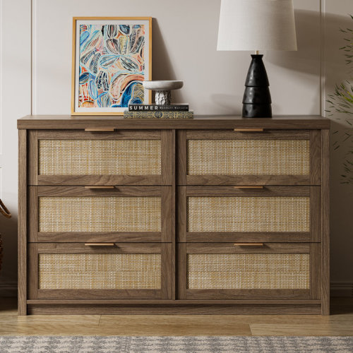 Millwood Pines Dearbhaile 52.7" W 6 - Drawer Dresser & Reviews | Wayfair