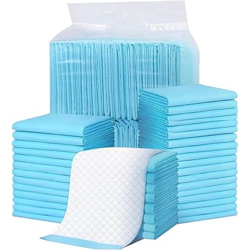 NEXCOV 100 Pack Disposable Changing Pads Baby Disposable Underpads Waterproof Portable Diaper Changing Pad Super Absorbent Leak-Proof Incontinence Bed Table Protector Mat (S-100PCS)