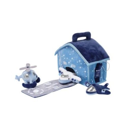 Interactive Airplane/Airport Plush Play Set with Stuffed Toys