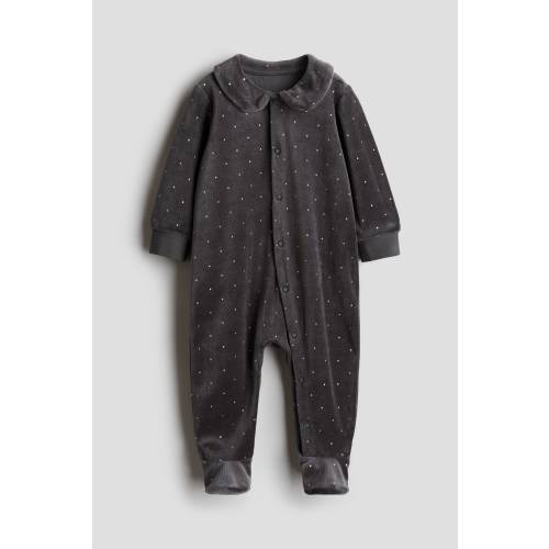 VELOUR PAJAMA JUMPSUIT WITH COVERED FEET: 3M