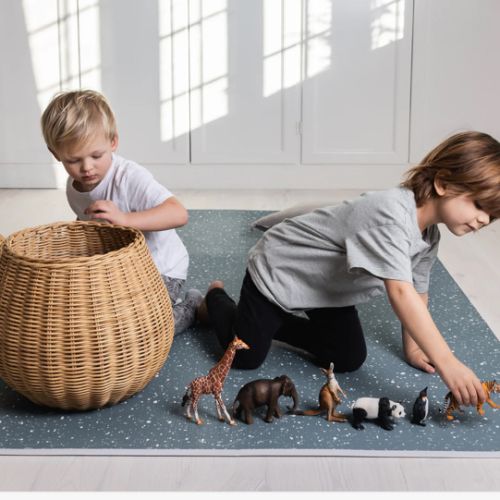 Terrazzo Play Mat - Playroom Size - Misty Blue