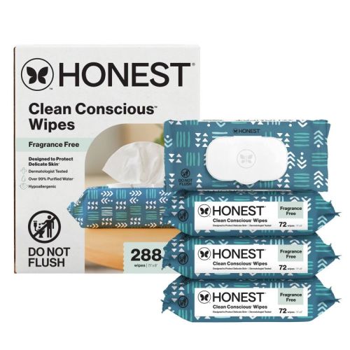 The Honest Company Clean Concious Sensitive Skin Baby Wipes - Balance Blues - 288ct