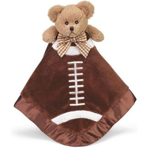 Bearington Baby Touchdown Snuggler, Football Plush Stuffed Animal Teddy Bear Security Blanket, Lovey 15"