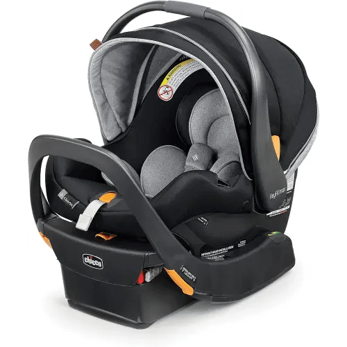 Chicco KeyFit Max Zip ClearTex Infant Car Seat and Base, Rear-Facing Seat for Infants 4-30 lbs., Infant Head and Body Support, Compatible with Chicco Strollers, Baby Travel Gear | Apex/Black