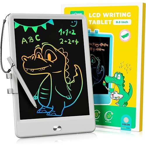 KOKODI 8.5-Inch LCD Writing Tablet - Colorful Doodle Board and Electronic Drawing Pad for Kids - Educational Toy Gift for 3-7 Year Old Boys and Girls