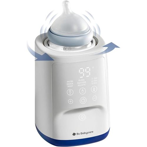Bc Babycare Bottle Warmer,10-in-1 Fast Baby Milk Warmer with Smart Temperature Control, Rotating Heating, Bottle Warmers for All Bottles