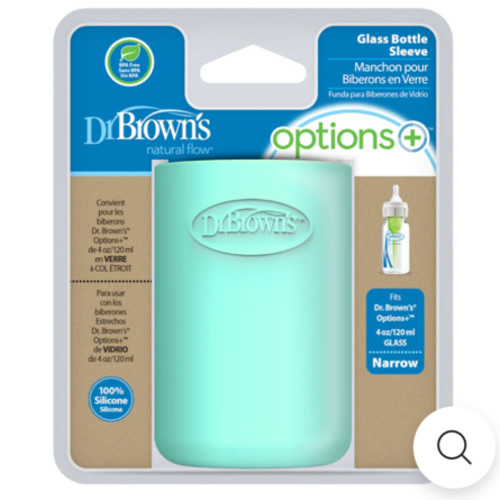 4oz sleeve; Dr. Brown’s Natural Flow® Options+™ Narrow Glass Bottle Silicone Sleeves