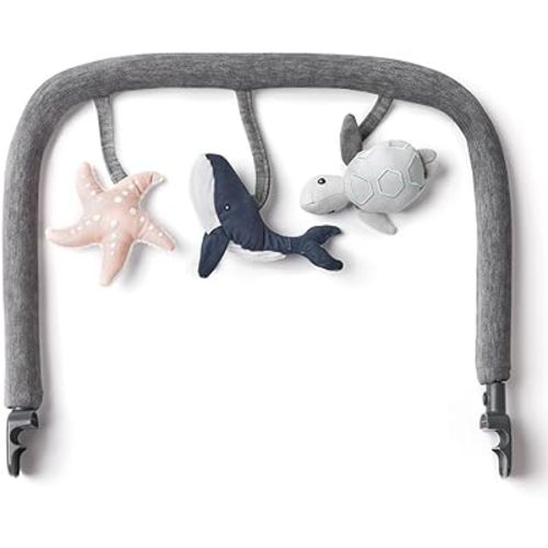 Ergobaby Evolve 3-in-1 Bouncer Toy Bar Accessory, Ocean Wonders - Charcoal Grey