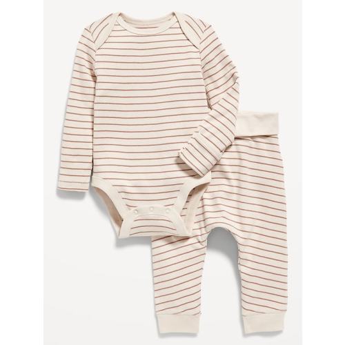 Unisex Striped Organic-Cotton Bodysuit & Pants Set for Baby | Old Navy