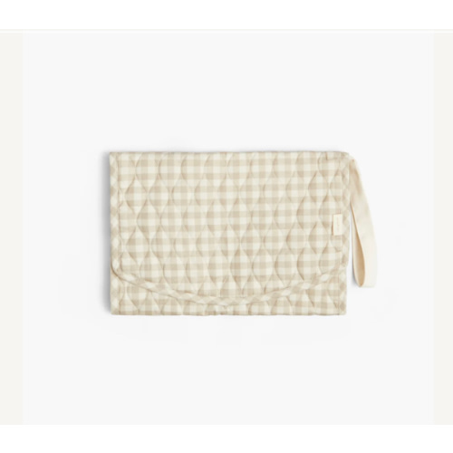 Portable Changing Pad - Beige Gingham | Gooselings