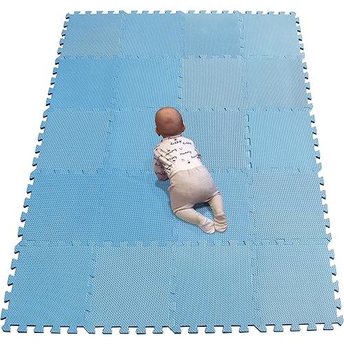 YIMINYUER® 20 Tiles (30cm×30cm×1cm Each Tile) Baby Soft Puzzle Play Mats, Kids Thick EVA Foam Floor, Toddlers & Children's Soft Interlocking Mat R07G301020