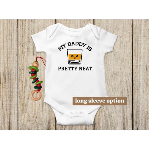 Bourbon Baby Bodysuit, Whiskey Dad Gift, Daddys Drinking Buddy, Funny Baby Clothes, Cute Baby Outfit, Newborn Outfit, Baby Announcement