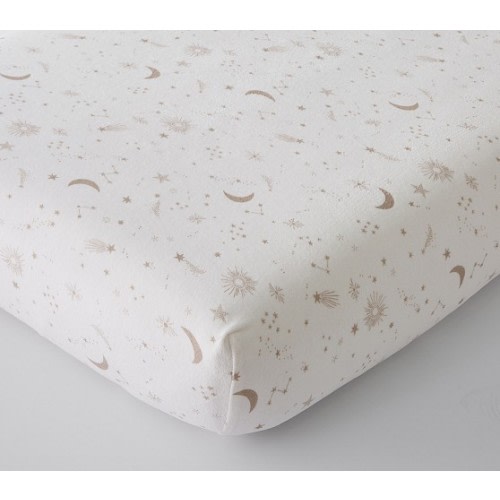 Celestial Velvour Organic Crib Fitted Sheet | Pottery Barn Kids