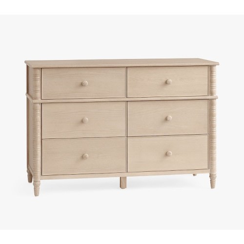 Elsie 6-Drawer Dresser (49w x 20d") - Sandstone