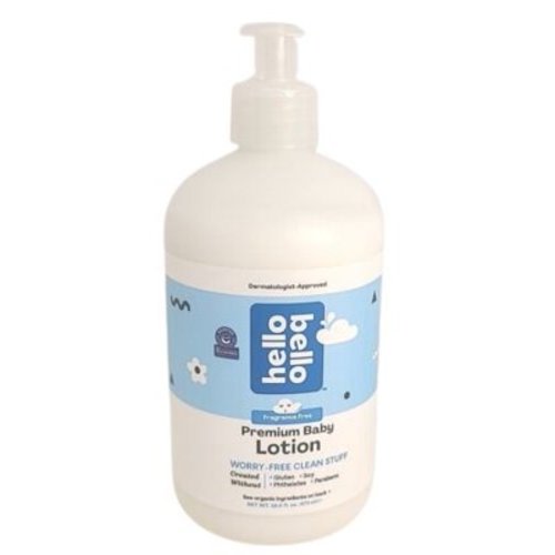 Hello Bello Premium Baby Lotion Vegan and Cruelty Free Fragrance Free 16 FL Oz