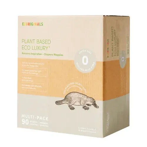 Ecoriginals Newborn Mega Nappies Size 0 90 Pack | Baby Bunting AU