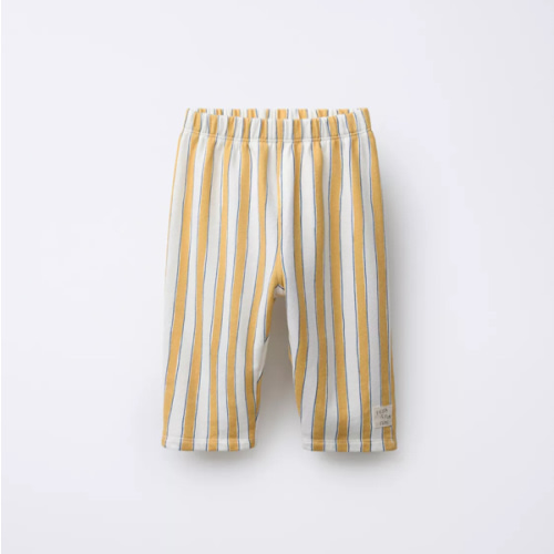 STRIPED BAGGY PANTS - Ecru/Yellow | ZARA United States