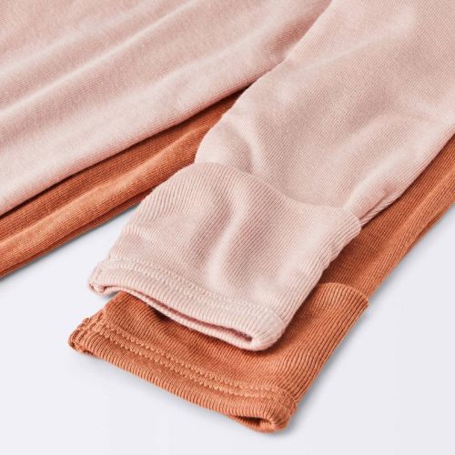 Baby Girls' 2pk So Very Soft Modal Blend Sleep N' Play - Cloud Island™ Light Pink 0-3M: Footed Pajamas, Long Sleeve, Mitten Cuff