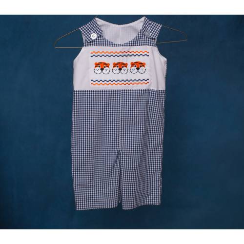 Custom "Faux Smocked" Auburn Tigers Jon Jon