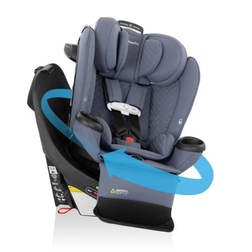 Evenflo Revolve360 Extend All-in-One Rotating Car Seat with Green & Gentle Fabric, Flint