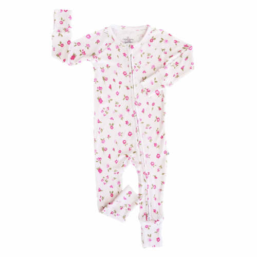 Caden Lane® | Penny's Posies Waffle Bamboo Convertible Zip Romper