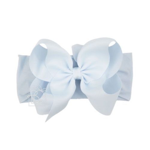 Beyond Creations - Hair Bows and Accessories - Pantyhose Headband with Huge Grosgrain Bow