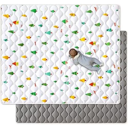 Odorless Premium Foam Baby Play Mat 71" X 59", Extra Large Activity Playmats for Babies,Toddlers, Infants, Soft Thicker Baby Mat for Floor, Play & Tummy Time, Machine Washable for Easy Care