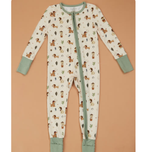 Howdy Hound Sleeper in Ivory & Green | Tullabee