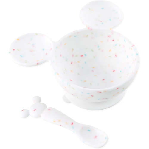 Disney Silicone First Feeding Set w/ Spoon: Mickey Mouse (Vanilla Spri — buybuy BABY