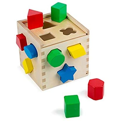 Melissa & Doug Shape Sorting Cube Classic Wooden Kids Toy - The Original (Sturdy Wooden Construction, 12 Pieces, Great Gift for Girls and Boys - Best for 2, 3, and 4 Year Olds) - Standard - Single