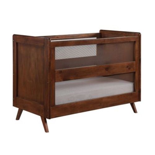 Breathable Mesh 3-in-1 Convertible Crib (Walnut)
