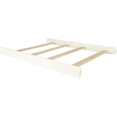 Evolur Signature Westbury Convertible Crib Wooden Full Size Bed Rail, Aged White