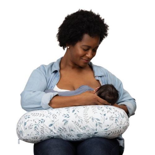 Boppy Nursing Pillow - Gray Beige Leaves
