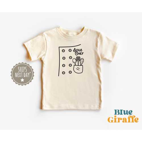 Sous Chef Toddler Sweatshirt - Chef Kids Pullover - Sous Chef Crew Neck Sweatshirt - Chef Natural Toddler Shirt