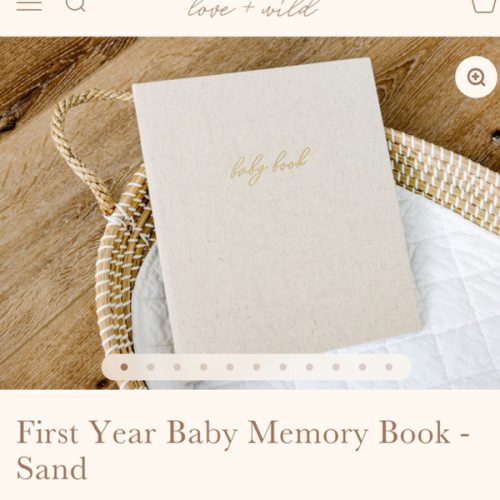 First Year Baby Memory Book - Sand