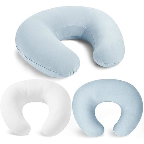 Nursing Pillow with 2 Covers, Feeding Pillows for Breastfeeding, Baby Nursing Pillow, Machine Washable