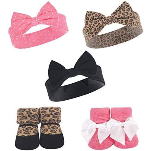 Hudson Baby baby-girls Headband and Socks Set