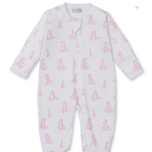 Giraffe Grace Pink Zip Footie