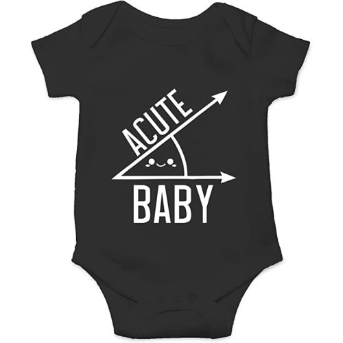 CBTwear Acute Baby - Math, Genius, Geek, Nerd - Shower Gift - Cute Infant One-Piece Baby Bodysuit - Black - 6 Months