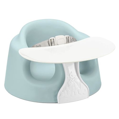 Bumbo Baby Infant Soft Foam Comfortable Support Wide Floor Seat Plus+ with 3 Point Adjustable Harness for Ages 3 to 12 Months, Desert Mirage