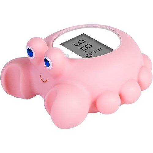 Baby Bath Thermometer Baby Safety, Digital Baby Bath Tub Thermometer with Temperature Alarm, Baby Water Thermometer & Room Thermometer, Baby Bath Thermometer Floating Toy for Infants, Newborn