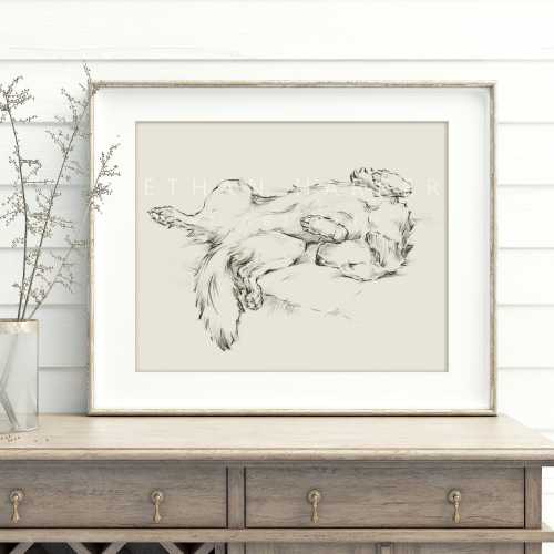 Golden Retriever Art Print by Ethan Harper