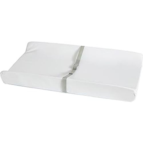 Munchkin Secure Grip Baby Diaper Changing Pad for Dresser, Waterproof and Wipeable, Contoured, Standard Size (16" x 31"), White