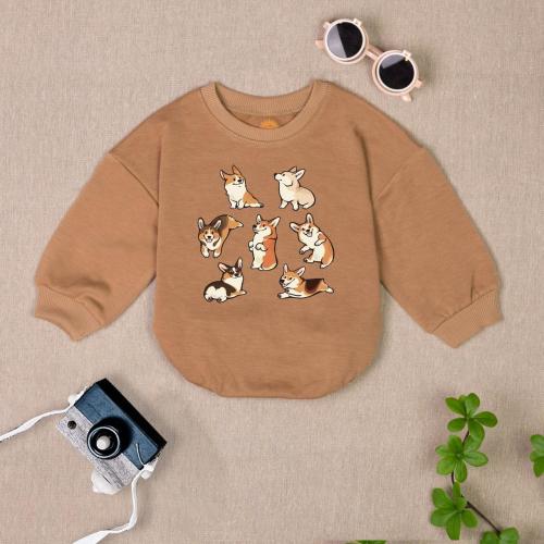 Cute Corgis Baby Romper Sweater, Funny Dog Baby Bodysuit, Baby Boy Clothes, Baby Shower Gift, Newborn Clothes, Corgi Mom