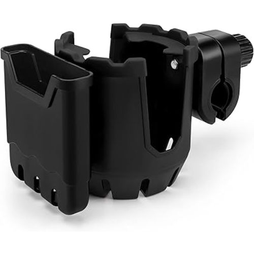 Accmor Stroller Cup Holder, Bike Cup Holder, Universal Cup Holder for Uppababy Nuna Doona Strollers, 2-in-1 Cup Phone Holder for Stroller, Bike, Wheelchair, Walker, Scooter