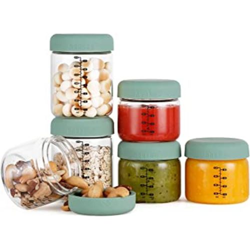 Haakaa Sealed Glass Storage Jar Set 7 oz 4 PK