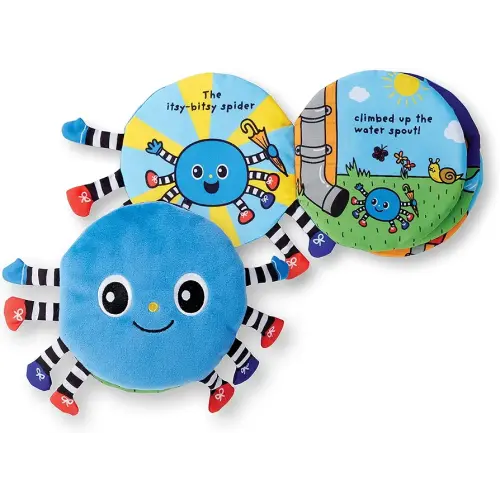 Melissa & Doug K's Kids Itsy-Bitsy Spider 8-Page Soft Activity Book for Babies and Toddlers