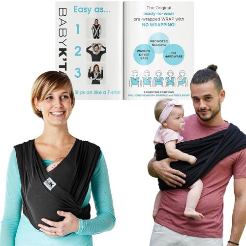 Breeze Baby K'tan Baby Carrier, #1 Easy Pre-Wrapped Baby Sling Gift | Breathable 100% Cotton Mesh | Hands Free Wrap for Infants | No Rings Or Buckles | Newborn to Toddler up to 35lb (See Size Chart)