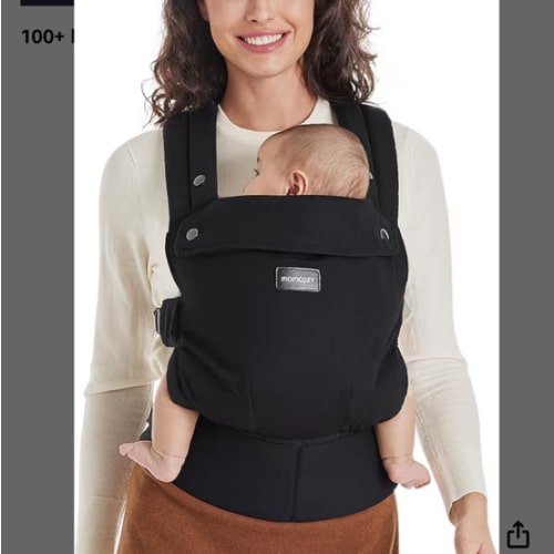 Momcozy Baby Carrier - Ergonomic, Cozy and Lightweight Carrier for 7-44lbs, Effortless to Put On, Ideal for Hands-Free Parenting, Enhanced Lumbar Support, Purehug for Infant to Toddler, Black : Amazon.com.au: Baby
