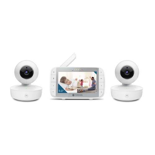Motorola VM36XL-2 | 5" HD Video Baby Monitor with Motorized Pan, Tilt & Zoom Dual Cameras | 1000ft Range 2.4 GHz Wireless